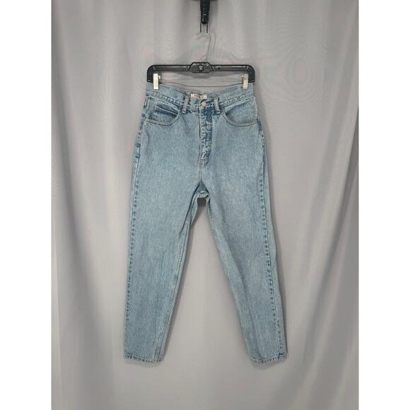 Vintage Guess Jeans Womens 31 Light Wash High Rise Tapered Leg Hong Kong Retro - Picture 1 of 11